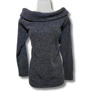 NEW GAP Tall Softspun Gray Cowl-Neck Turtleneck Sweater | Medium Tall